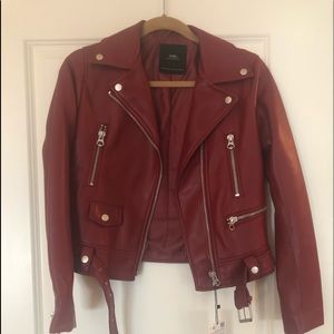 Zara Red Leather Jacket
